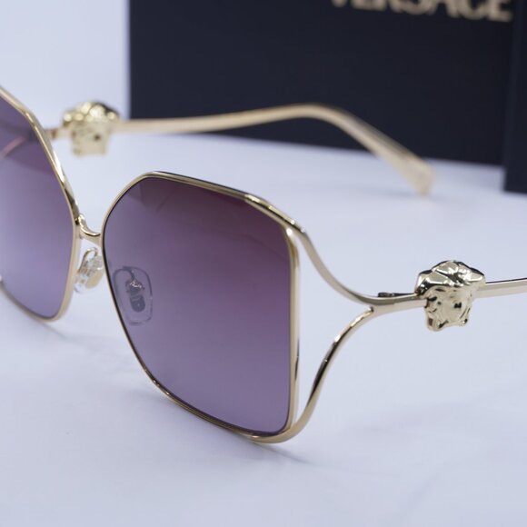 Versace VE2288 1002/6X Square Sunglasses – Gold/Violet Gradient - Picture 8 of 9